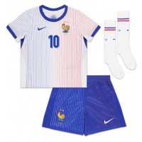 Camiseta Francia Kylian Mbappe #10 Segunda Equipación Replica Eurocopa 2024 para niños mangas cortas (+ Pantalones cortos)